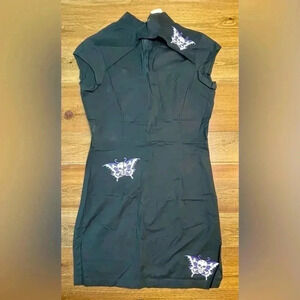 1990s Gothic | Lucky 13 Apparel | Flutter Sleeve, High Neck | Large